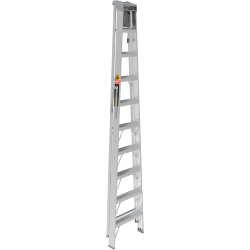 Step Ladder with Paint Tray, 10', Aluminum, 225 lbs. Capacity, Type 2 Ontario Packaging