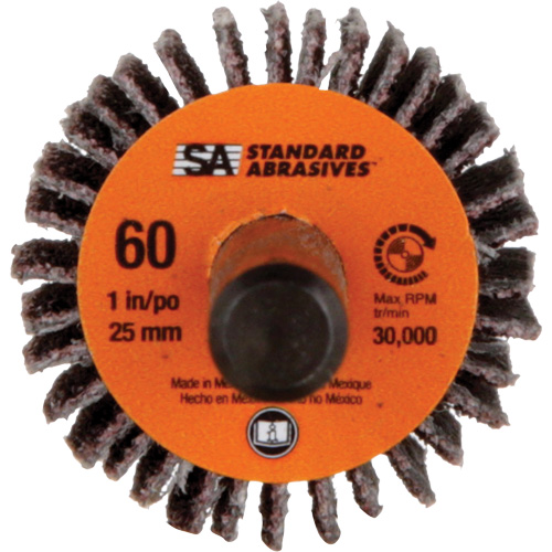 Standard Abrasives Flap Wheel, Aluminum Oxide, 60 Grit, 1" x 1" x 1/4" Ontario Packaging