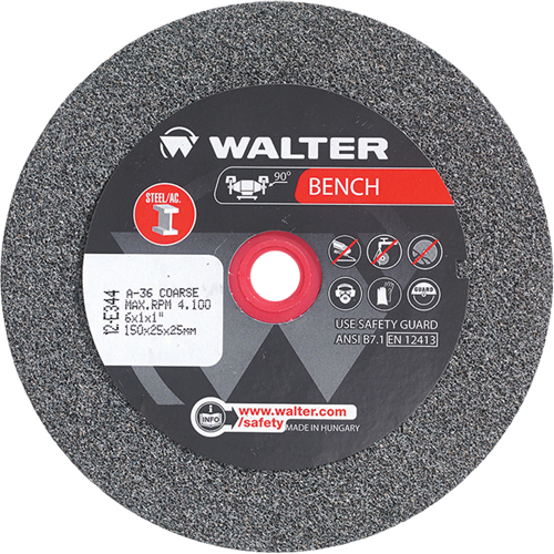 Bench Grinding Wheels, 6" x 1", 1" Arbor, 1 Ontario Packaging