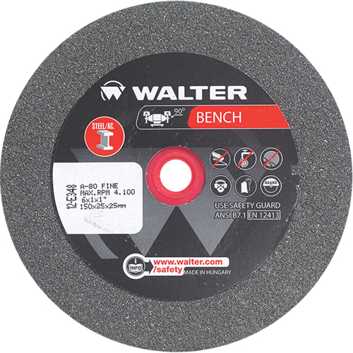 Bench Grinding Wheels, 6" x 1", 1" Arbor, 1 Ontario Packaging