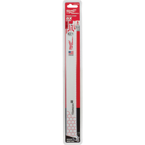 Lame The Torch Sawzall, Bim&eacute;tal, 18 Dents par pouce, 12" lo x 1" la Ontario Packaging