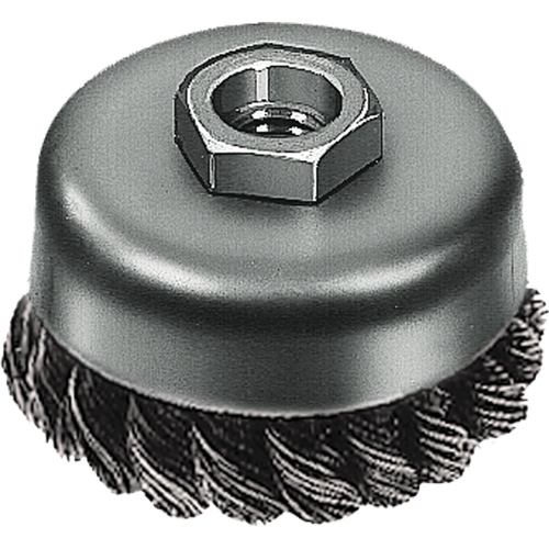 Knot Wire Cup Brush, 3" Dia. x 5/8"-11 Arbor Ontario Packaging