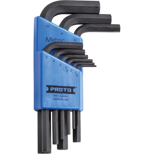 Short-Arm Hex Key Set, 9 Pcs., Metric Ontario Packaging