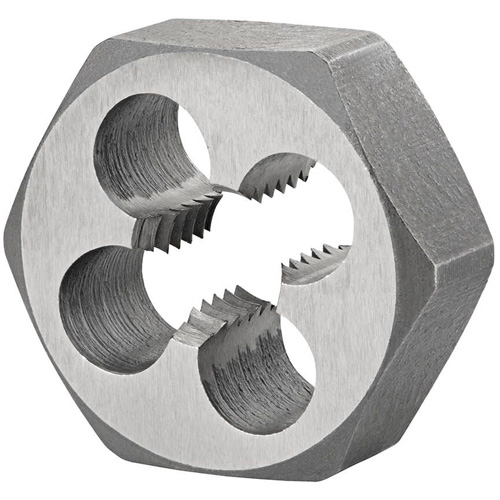 Hexagon Rethreading Bolt Die, 2.22" Dia., M30x3.5 Thread, High Speed Steel Ontario Packaging