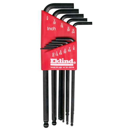 Balldrive Hex Key, Hex End, 3/16" x 4.5" L, L Shape Ontario Packaging