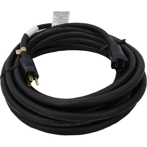 Heavy-Duty Neoprene Extension Cords, Indoor/Outdoor, SOOW, 14/3 AWG, 15 A, 25' Ontario Packaging