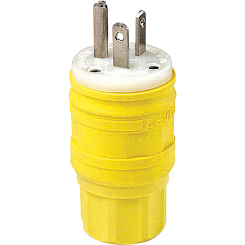 Wetguard Watertight Straight Blade Plug, Plastic, 20 A, 250 V Ontario Packaging