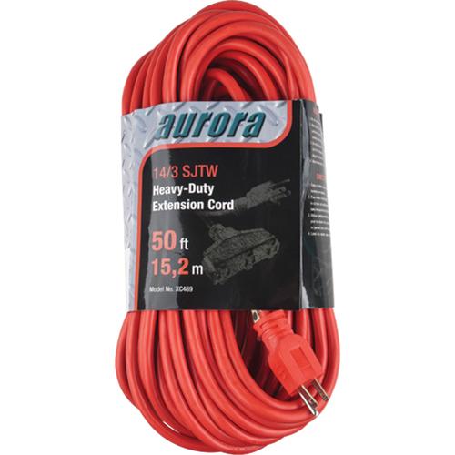 Cordon rallonge en vinyle, Ext&eacute;rieur, SJTW, AWG 14/3, 15 A, 3 prise(s), 50' Ontario Packaging