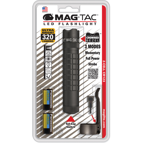 Mag-Tac Tactical Flashlights, LED, 320 Lumens, CR123 Batteries Ontario Packaging