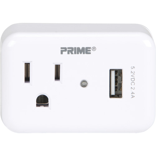 Prime&reg; USB Charger with Surge Protector Ontario Packaging