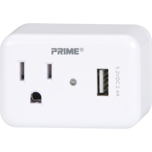 Prime&reg; USB Charger with Surge Protector Ontario Packaging