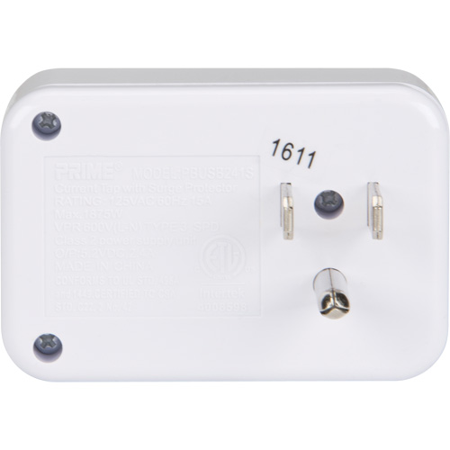 Prime&reg; USB Charger with Surge Protector Ontario Packaging