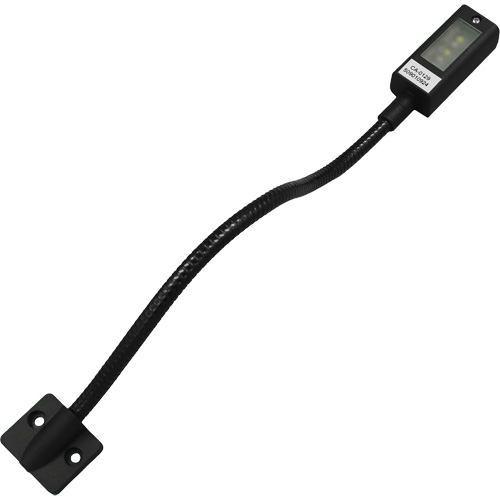 LED Gooseneck Maplight, 1 W, LED, 12" Neck, Black Ontario Packaging