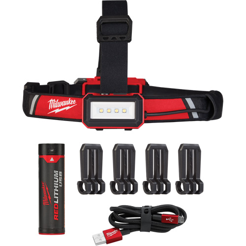 Low-Profile USB Headlamp, LED, 600 Lumens, 2 Hrs. Run Time, Rechargeable Batteries Ontario Packaging
