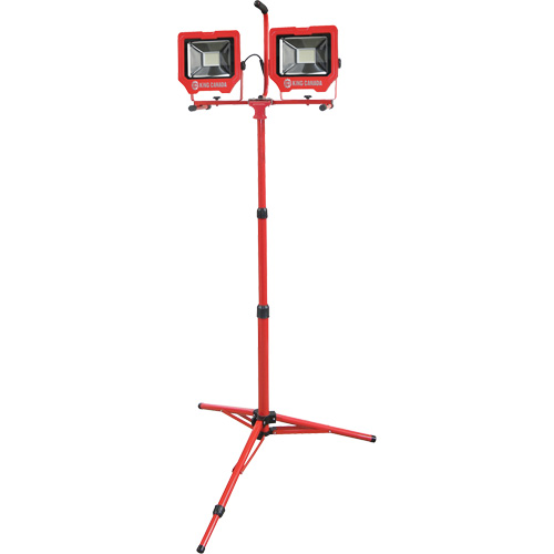 Baladeuses jumel&eacute;es avec tr&eacute;pied, DEL, 72 W, 8000 lumens, Boîtier en Aluminium Ontario Packaging