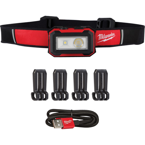 Magnetic Headlamp & Task Light, LED, 450 Lumens, 2.5 Hrs. Run Time, Rechargeable Batteries Ontario Packaging
