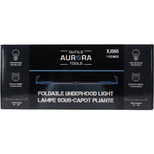 Foldable Underhood Work Light, Hook, Rechargeable, 1400 Lumens Ontario Packaging