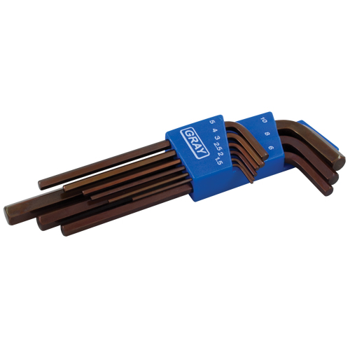 Long Arm Hex Key Set, 9 Pcs., Metric Ontario Packaging