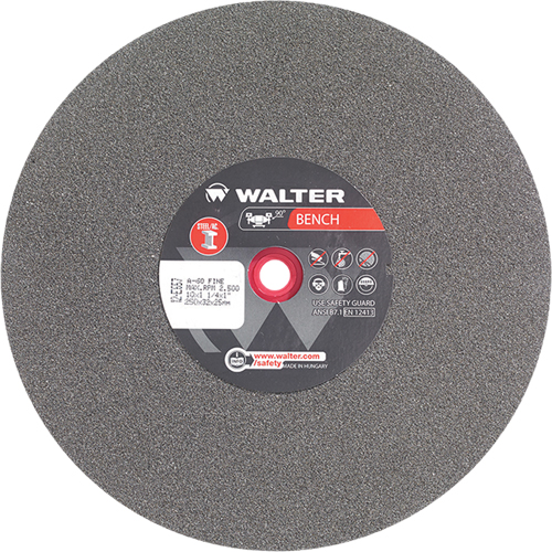 Bench Grinding Wheel, 10" x 1-1/4", 1" Arbor, 1 Ontario Packaging