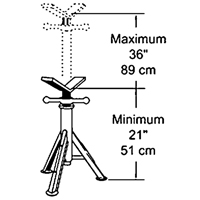 Heavy-Duty Pipe Jack, 2500 lbs. Load Capacity Ontario Packaging