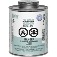 Ciment de PVC, 0,250 lb, Canette &agrave; dessus brosse, Gris Ontario Packaging