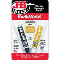 KwikWeld Epoxy, Two-Part, Tube, 2 oz., Grey AG577 | Ontario Packaging