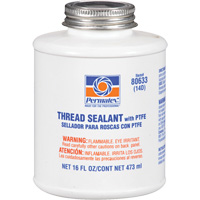 Thread Sealant with PTFE, Brush-Top Can, 473 ml, -54° C - 149° C/-65° F - 300° F AH125 | Ontario Packaging
