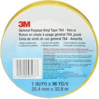 Ruban en vinyle pour travaux g&eacute;n&eacute;raux 764, 25,4 mm (1") la x 32,9 m (108') lo, 5 mils, Jaune Ontario Packaging