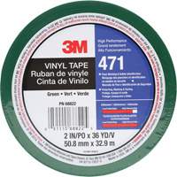 471 Vinyl Tape, 50.8 mm (2") W x 32.9 m (108') L, 5.2 mils, Green Ontario Packaging