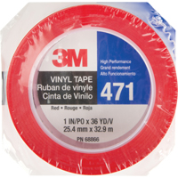 471 Vinyl Tape, 25.4 mm (1") W x 32.9 m (108') L, 5.3 mils, Red Ontario Packaging