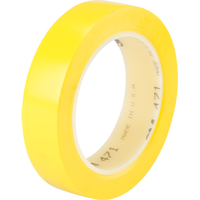471 Vinyl Tape, 25.4 mm (1") W x 32.9 m (108') L, 5.3 mils, Yellow Ontario Packaging