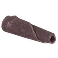 Cartouche de bande abrasive conique ALO, 120 Grain, 3/16" dia., Oxyde d'aluminium, 1" lo, 1/8" Dimension de l'arbre Ontario Packaging
