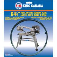 Bandsaw Metal Blade, Carbon Steel, 64-1/2" L x 1/2" W x 0.025" Thick, 10 TPI Ontario Packaging