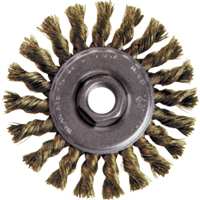 High Speed Small Grinder Knot Wire Wheel Brush, 5" Dia., 0.02" Fill, 5/8"-11 Arbor, Steel Ontario Packaging