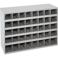 Armoires pour bacs de rangement en acier, 33-3/4" la x 12" p x 23-7/8" h, Gris Ontario Packaging