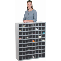 Armoires pour bacs de rangement en acier, 33-3/4" la x 12" p x 42" h, Gris Ontario Packaging