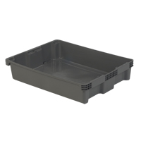 Contenants Stack-N-Nest Polylewton, 6,1" x 29,6" x 22,4", Gris Ontario Packaging