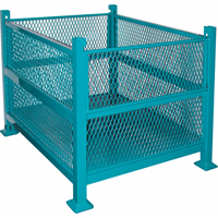 Open Mesh Containers, 2 Drop Gates, 3000 lbs. Capacity, 34.5" W x 40.5" D x 32.25" H CA398 | Ontario Packaging