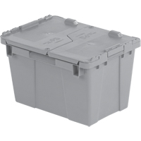 Flipak&reg; Polyethylene Plastic (PE) Distribution Containers, 15.2" x 10.9" x 9.7", Grey Ontario Packaging