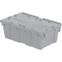 Flipak&reg; Polyethylene Plastic (PE) Distribution Containers, 19.7" x 11.8" x 7.3", Grey Ontario Packaging