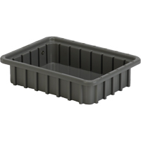 Divider Box&reg; Containers, Polyethylene, 10.8" W x 8.3" D x 2.5" H, Grey Ontario Packaging