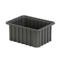 Divider Box, Polyethylene, 9.8" W x 7.3" D x 5" H, Grey Ontario Packaging