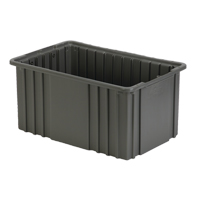 Divider Box, Polyethylene, 15.5" W x 9.9" D x 8" H, Grey Ontario Packaging