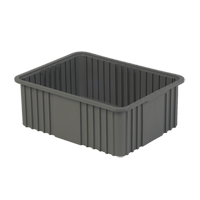 Divider Box, Polyethylene, 20.9" W x 15.9" D x 8" H, Grey Ontario Packaging