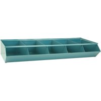 Bacs sectionnels superposables, Cap. 100 lb, 37" la x 15-1/2" p x 6" h, Bleu Ontario Packaging