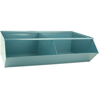 Bacs sectionnels superposables, Cap. 100 lb, 37" la x 24" p x 11" h, Bleu Ontario Packaging