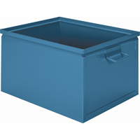 Steel Stacking Box, 7.5" W x 13" D x 6" H, Blue CA813 | Ontario Packaging
