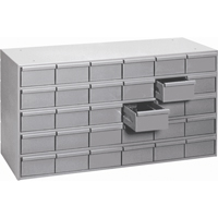 Casiers &agrave; tiroirs industriels, 30 tiroirs, 33-3/4" la x 11-3/4" p x 21-1/8" h, Gris Ontario Packaging