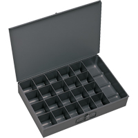 Boîtes &agrave; fond courb&eacute;, Acier, 21 compartiments, 13-3/8" la x 9-1/4" p, 2" h, Gris Ontario Packaging