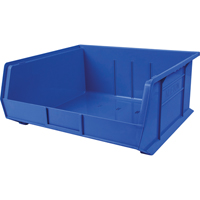 Plastic Bin, 16-1/2" W x 11" H x 18" D, Blue CB117 | Ontario Packaging